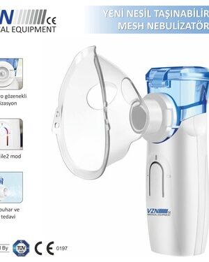 Vzn Yeni Nesil SARJ EDİLEBİLİR Taşınılabilir Mesh Nebülizatör cihazı