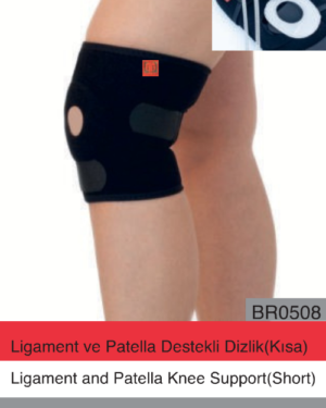 Ligament ve Patella Destekli Dizlik Kısa br0508