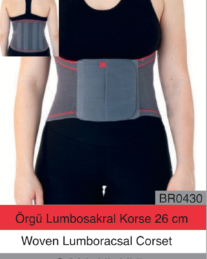 Örgü Lumbosakral Korse 26 cm br0430 s-m-l-xl-xxl